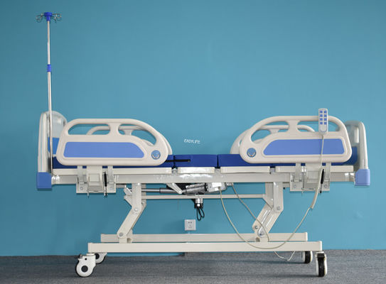 3 عملکرد دستی بستر بیمارستانی با قسمت های تخت خواب قابل تاشو ABS سر/پای