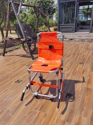 چهار چرخ آلومینیوم آلیاژ پله کشویی پارچه PVC تاشو برای انتقال بیمار اضطراری