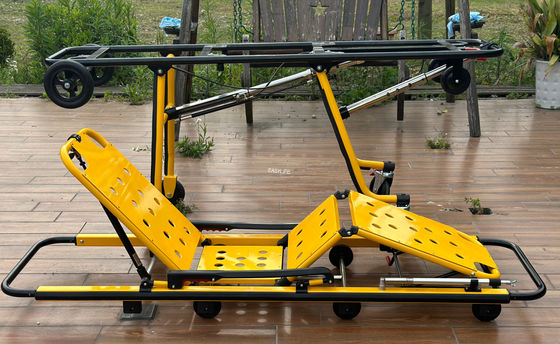 کشوی آمبولانس آلومینیومی با ساختار مکانیکی پای تاشو و تنظیم ارتفاع