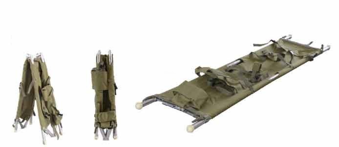 برانکارد پزشکی تاشو آلیاژ آلومینیوم PVC 208 X 55 X 13CM برای آمبولانس 9 کیلوگرم