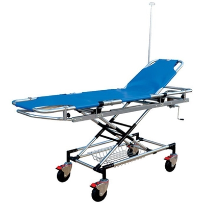 کیفیت The Blue Medical Trolley Emergency Stretcher And Transfer Vehicle  PVC Anti-Soiling Surface کارخانه