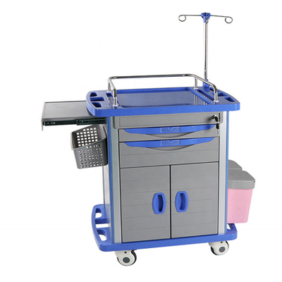 قیمت خوب 33in Crash Cart تجهیزات پزشکی اورژانس کالسکه پرستاری ISO9001 آنلاین